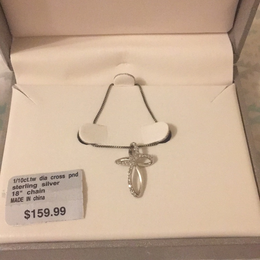 Sterling Silver Cross with 18” inch chain